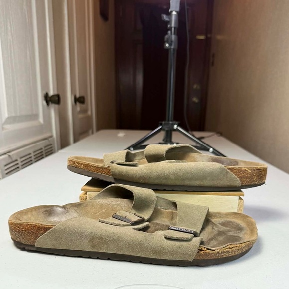 Birkenstock Other - Birkenstock Arizona Soft Footbed Taupe Suede Men Regular Sandal Sz 48 / US 15